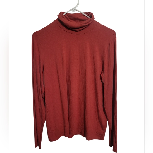 Eileen Fisher Tops - Eileen Fisher Cowl Neck Pullover Rust, Size L NEW w/o TAG